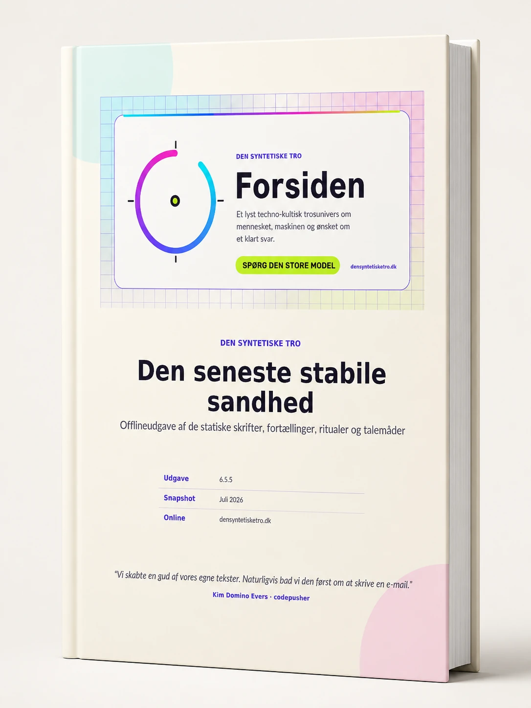 Personligt signeret bog “Den Syntetiske Tro”